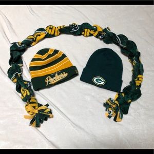 GUC Green Bay Packers Winter Hats and scarf